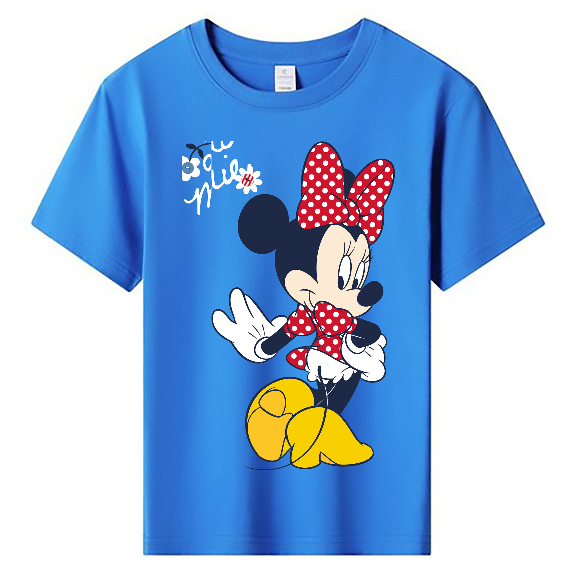 ミッキーマウス Mickey Mouse 綿100％キッズTシャツ（フロントプリント）